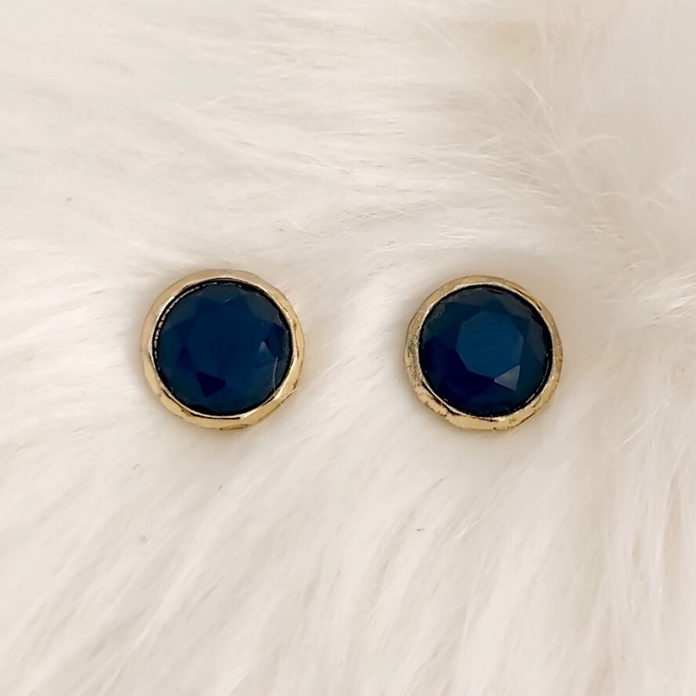 Simple Navy & Gold Studs